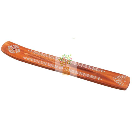 INCENSARIO DE MADERA TALLADO 25CM SYS