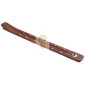 INCENSARIO DE MADERA PUNTOS Y ESTRELLAS 30CM SYS