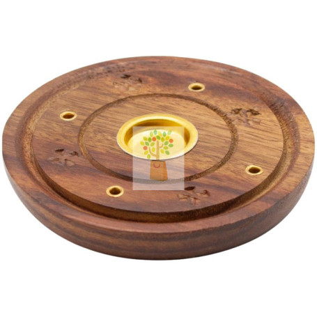 INCENSARIO DE MADERA PARA CONO Y STICK 10X5CM SYS