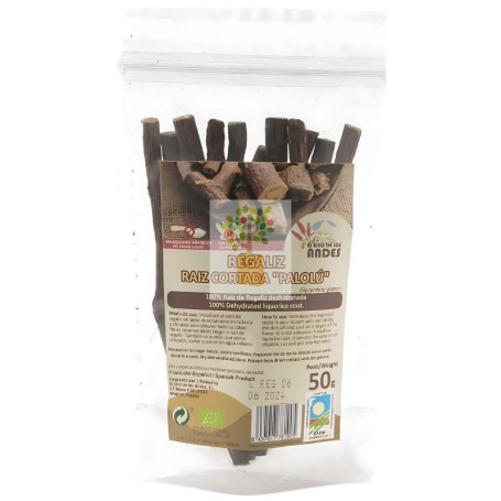 RAÍZ DE REGALIZ CORTADA (PALOLU) 50G ORO DE LOS ANDES