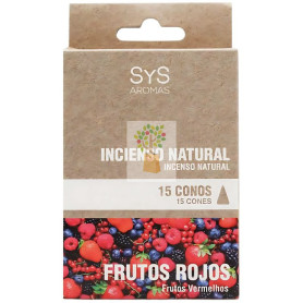 INCIENSO NATURAL DE FRUTOS ROJOS 15 CONOS SYS