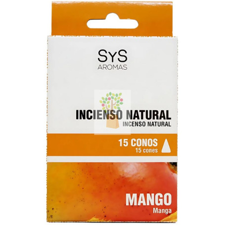 INCIENSO NATURAL DE MANGO 15 CONOS SYS