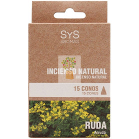 INCIENSO NATURAL DE RUDA 15 CONOS SYS
