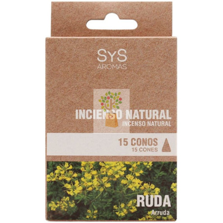 INCIENSO NATURAL DE RUDA 15 CONOS SYS