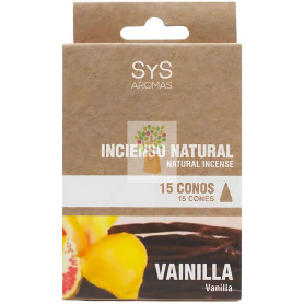 INCIENSO NATURAL DE VAINILLA 15 CONOS SYS