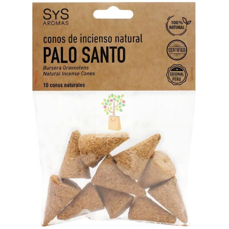 INCIENSO NATURAL DE PALO SANTO 10 CONOS SYS