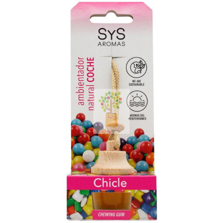 AMBIENTADOR NATURAL DE COCHE AROMA CHICLE 7ML SYS