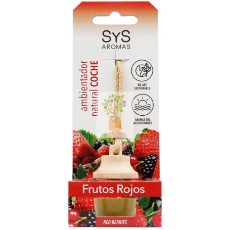AMBIENTADOR NATURAL DE COCHE AROMA FRUTOS ROJOS 7ML SYS