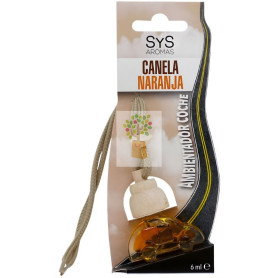 AMBIENTADOR NATURAL DE COCHE AROMA CANELA-NARANJA 6ML SYS