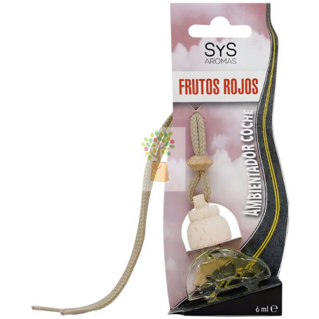 AMBIENTADOR NATURAL DE COCHE AROMA FRUTOS ROJOS 6ML SYS