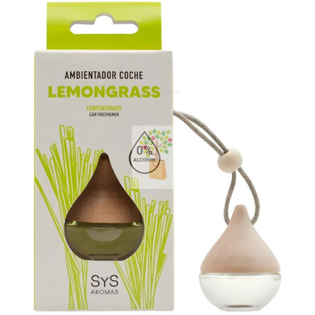 AMBIENTADOR NATURAL DE COCHE GOTA AROMA LEMONGRASS 6ML SYS