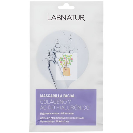 MASCARILLA FACIAL DE COLÁGENO Y ÁCIDO HIALURÓNICO 15ML LABNATUR