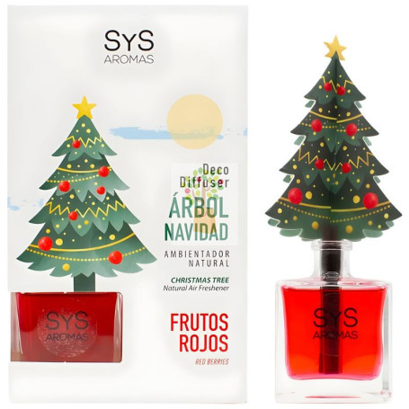 AMBIENTADOR DIFUSOR ÁRBOL DE NAVIDAD FRUTOS ROJOS 90ML SYS