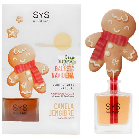 AMBIENTADOR DIFUSOR GALLETA NAVIDEÑA CANELA/JENGIBRE 90ML SYS