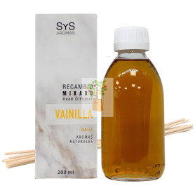 RECAMBIO MIKADO VAINILLA 200ML+PALOS SYS