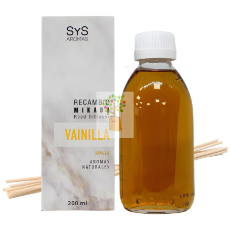 RECAMBIO MIKADO VAINILLA 200ML+PALOS SYS