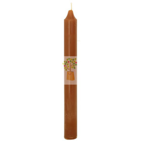 VELA BUJÍA MARRÓN 20CM ORO DE LOS ANDES