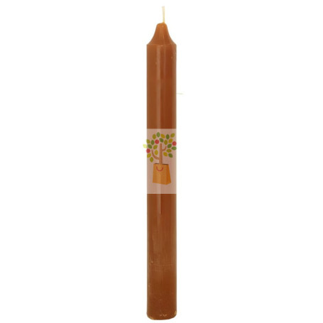 VELA BUJÍA MARRÓN 20CM ORO DE LOS ANDES
