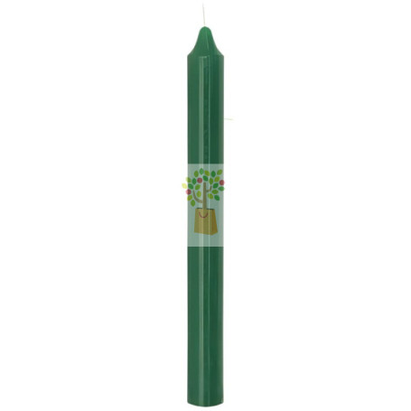 VELA BUJÍA VERDE 20CM ORO DE LOS ANDES