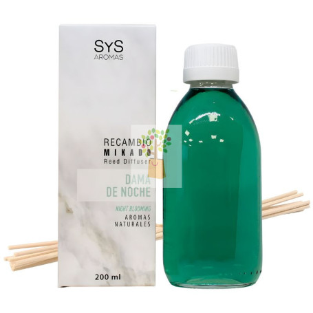 RECAMBIO MIKADO DAMA DE NOCHE 200ML+PALOS SYS