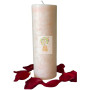 VELA ARTESANA DE ROSA 100% VEGETAL ORO DE LOS ANDES