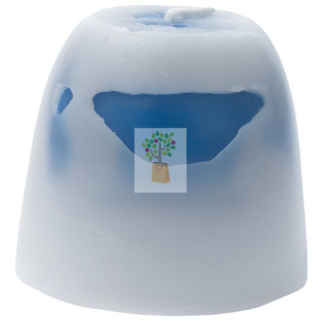 VELA EMOCIONAL ARTESANA AZUL 100% VEGETAL ORO DE LOS ANDES