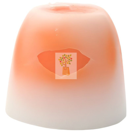 VELA EMOCIONAL ARTESANA NARANJA 100% VEGETAL ORO DE LOS ANDES