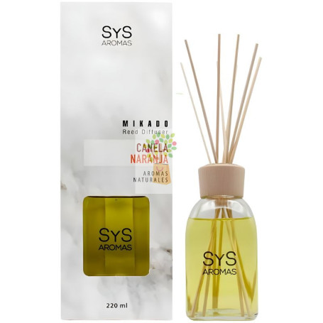 AMBIENTADOR MIKADO MÁRMOL CANELA-NARANJA 220ML SYS