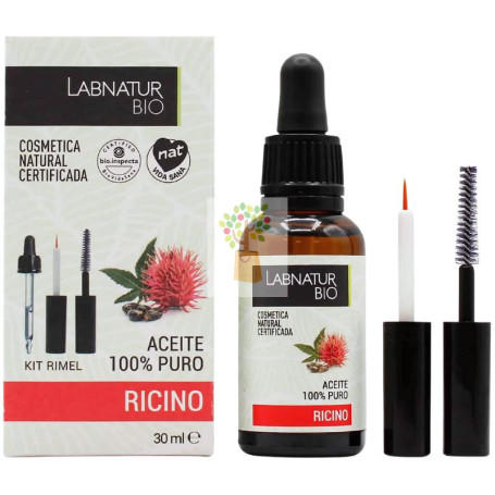 ACEITE DE RICINO 100% PURO + KIT RIMEL 30ML LABNATUR BIO