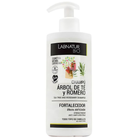CHAMPÚ FORTALECEDOR ÁRBOL DEL TÉ Y ROMERO 450ML LABNATUR BIO
