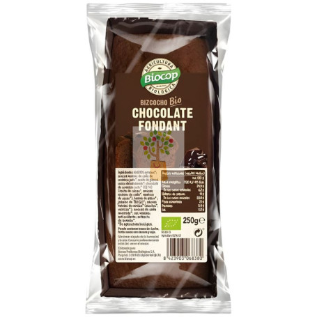 BIZCOCHO DE CHOCOLATE FONDANT 250G BIOCOP