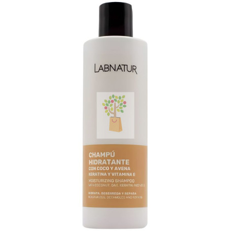 CHAMPÚ HIDRATANTE COCO Y AVENA CON KERATINA 250ML LABNATUR