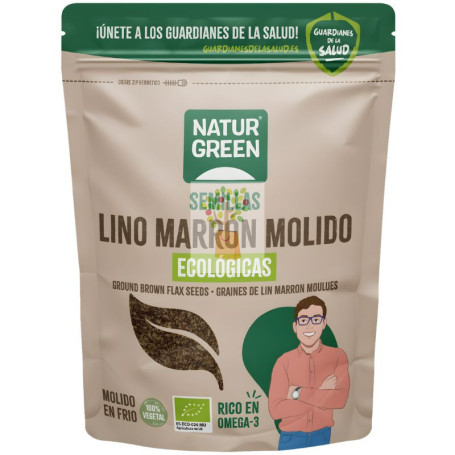 SEMILLAS LINO MARRON MOLIDO BIO 150GR NATURGREEN