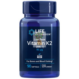 LOW-DOSE VITAMINA K2 (MK-7) 45MCG 90 PERLAS LIFE EXTENSION
