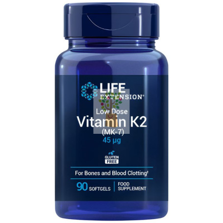 LOW-DOSE VITAMINA K2 (MK-7) 45MCG 90 PERLAS LIFE EXTENSION