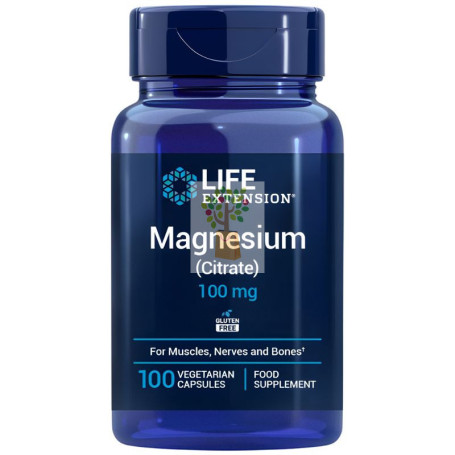 CITRATO DE MAGNESIO 100MG 100 CÁPSULAS LIFE EXTENSION