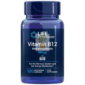 VITAMINA B12 500MCG 100 PASTILLAS MASTICABLES LIFE EXTENSION