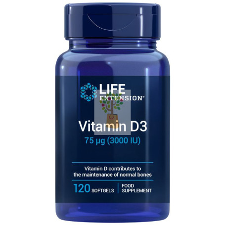 VITAMINA D3 3000UI 120 PERLAS LIFE EXTENSION