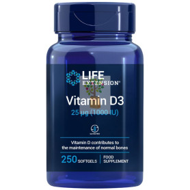 VITAMINA D3 1000UI 250 PERLAS LIFE EXTENSION