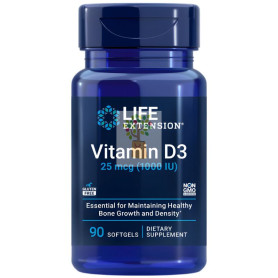 VITAMINA D3 25MCG 1000UI 90 PERLAS LIFE EXTENSION