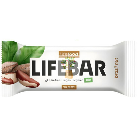 BARRITA DE NUECES DE BRASIL BIO 40G LIFEFOOD
