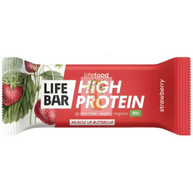 BARRITA DE PROTEÍNA SABOR FRESA BIO 40G LIFEFOOD