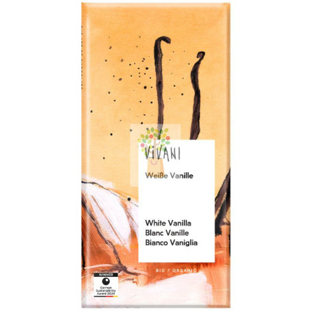 CHOCOLATE BLANCO CON VAINILLA BOURBON BIO 80G VIVANI