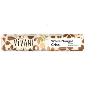 BARRITA DE CHOCOLATE BLANCO CON PRALINÉ Y AVELLANA 35G VIVANI