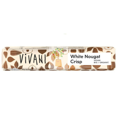 BARRITA DE CHOCOLATE BLANCO CON PRALINÉ Y AVELLANA 35G VIVANI