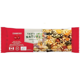 BARRITA ARÁNDANOS ROJOS BIO 40G TASTE OF NATURE