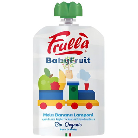 BABYFRUIT PURÉ DE MANZANA, PLÁTANO Y FRAMBUESA BIO 100G FRULLÀ