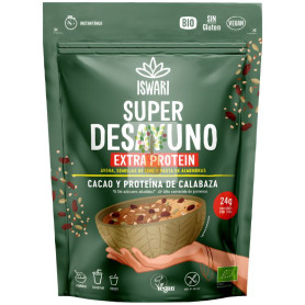 SÚPER DESAYUNO DE CACAO Y PROTEÍNA DE CALABAZA 360G ISWARI
