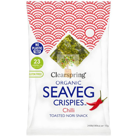 SNACK DE ALGA NORI TOSTADA CON CHILI BIO 4G CLEARSPRING