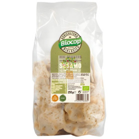 MINI CRACKERS DE TRIGO CON SÉSAMO 250G BIOCOP